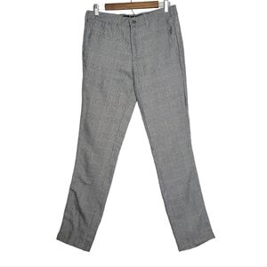 Pacsun plaid slim fit trouser pants dark academia punk white black sz 30